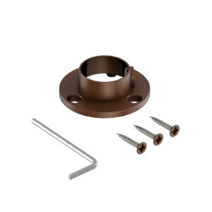 PRO I R rozeta drążka do szafy fi 25 mm brąz struktura