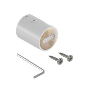 Smart R rozeta drążka do szafy fi 25 mm biały mat