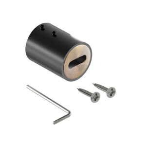 Smart R rozeta drążka do szafy fi 25 mm czarny mat