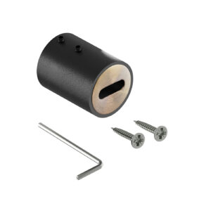 Smart R rozeta drążka do szafy fi 25 mm czarny struktura