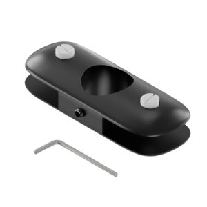 Duoglass uchwyt półki szklanej dwustronny do fi 25 mm czarny mat