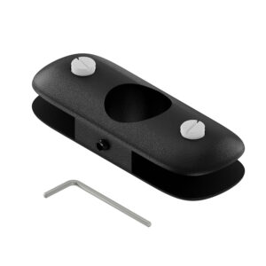 Duoglass uchwyt półki szklanej dwustronny do fi 25 mm czarny struktura