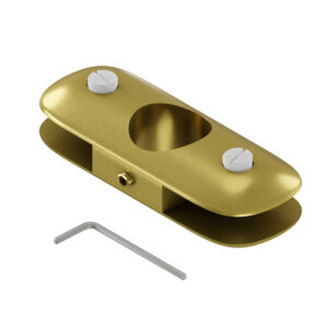 Duoglass uchwyt półki szklanej dwustronny do fi 25 mm złoty mat