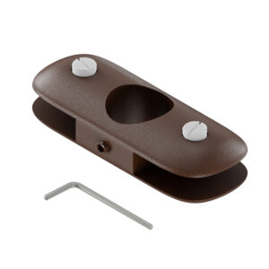 Duoglass uchwyt półki szklanej dwustronny do fi 25 mm brąz struktura