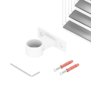 Uchwyt przelotowy boczny Harfa Bond K balustrady harfa fi 25 mm biały mat