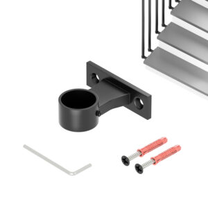 Uchwyt przelotowy boczny Harfa Bond K balustrady harfa fi 25 mm czarny mat