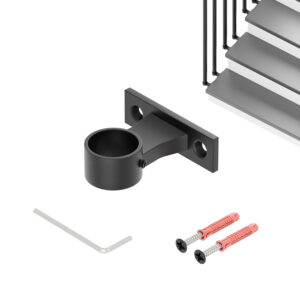 Uchwyt przelotowy boczny Harfa Bond K balustrady harfa fi 25 mm czarny struktura