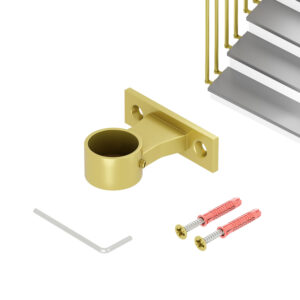 Uchwyt przelotowy boczny Harfa Bond K balustrady harfa fi 25 mm złoty mat