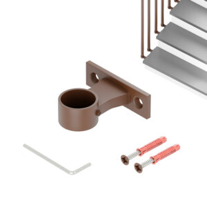 Uchwyt przelotowy boczny Harfa Bond K balustrady harfa fi 25 mm brąz struktura