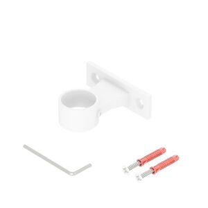 Uchwyt przelotowy boczny Harfa Bond P balustrady harfa fi 25 mm biały mat