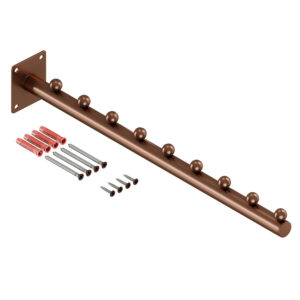 Piko wieszak naścienny prosty na ubrania okrągły miedziany mat