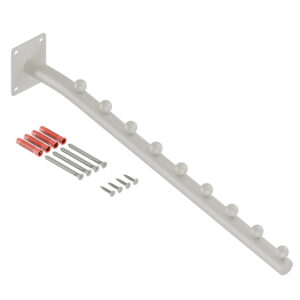 Luna wieszak naścienny skośny na ubrania okrągły kaszmir struktura