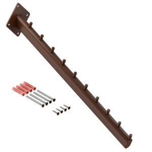 Bali wieszak naścienny skośny na ubrania owalny brąz struktura