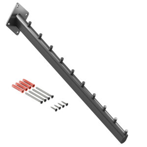 Bali wieszak naścienny skośny na ubrania owalny grafit