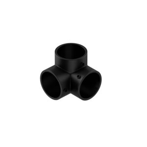 Swift II narożnik trzykierunkowy z blokadą fi 25 mm czarny struktura