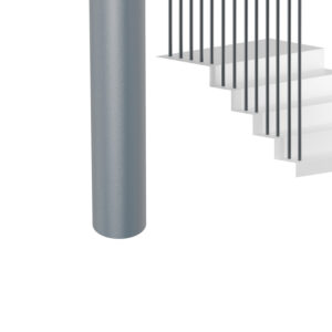 Drążek fi 20 mm x 1,5 mm rura do szafy balustrady antracyt struktura 148 cm