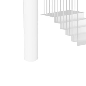 Drążek fi 20 mm x 1,5 mm rura do szafy balustrady biały mat 200 cm