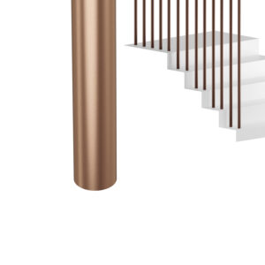 Drążek fi 20 mm x 1,5 mm rura do szafy balustrady miedziany mat 200 cm