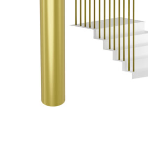 Drążek fi 20 mm x 1,5 mm rura do szafy balustrady złoty mat 295 cm