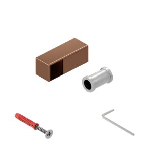 Faro KL uchwyt poręczy lewy końcowy 25x25 mm miedziany mat 25 cm