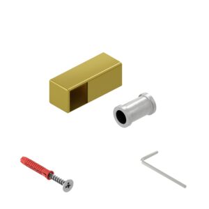 Faro KL uchwyt poręczy lewy końcowy 25x25 mm złoty mat 25 cm