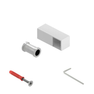 Faro KP uchwyt poręczy prawy końcowy 25x25 mm biały mat 25 cm