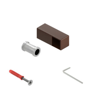 Faro KP uchwyt poręczy prawy końcowy 25x25 mm brąz struktura 25 cm