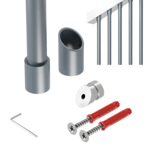 Harfa Nexo balustrada skośna 32° fi 25 mm antracyt struktura 148 cm