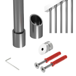 Harfa Nexo balustrada skośna 32° fi 25 mm grafit 148 cm