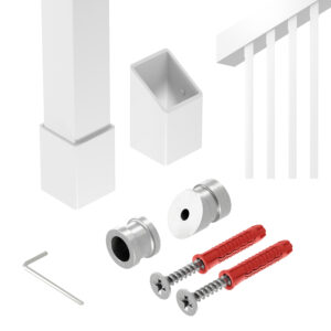 Harfa Paxo 36 balustrada skośna 36° profil 25 x 25 mm biały mat 295 cm