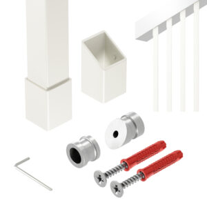 Harfa Paxo 36 balustrada skośna 36° profil 25 x 25 mm kaszmir struktura 295 cm