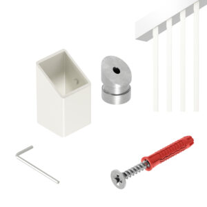 Paxo K uchwyt końcowy skośny 32 stopnie balustrady 25 x 25 mm kaszmir struktura