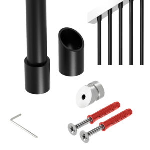 Harfa Nexo balustrada skośna 32° fi 25 mm czarny struktura 295 cm