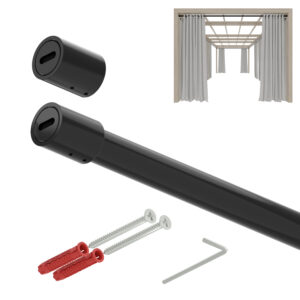 Taras Smart 32 drążek stalowy fi 32 mm czarny mat 295 cm