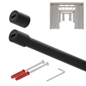 Taras Smart 32 drążek stalowy fi 32 mm czarny struktura 295 cm
