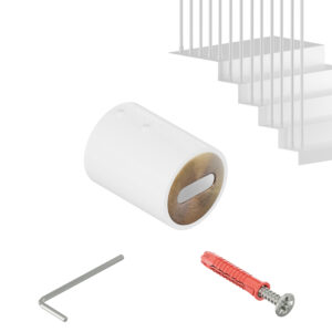 Harfa R XL uchwyt końcowy balustrady fi 32 mm biały mat