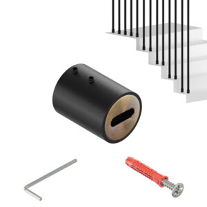 Harfa R XL uchwyt końcowy balustrady fi 32 mm czarny struktura