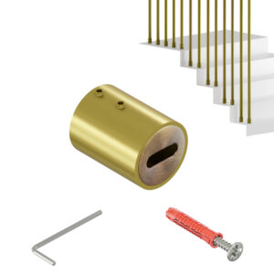 Harfa R XL uchwyt końcowy balustrady fi 32 mm złoty mat