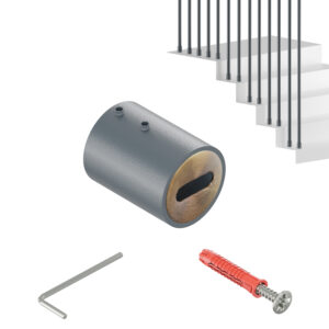 Harfa R XL uchwyt końcowy balustrady fi 32 mm antracyt struktura